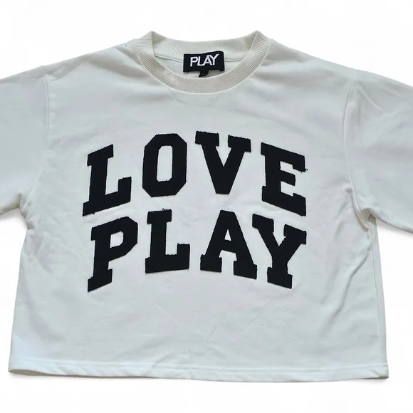 Girls “LOVE PLAY” Graphic Tee & Black Wide-Leg Pants Outfit Set Size 10/11 - Picture 3 of 9